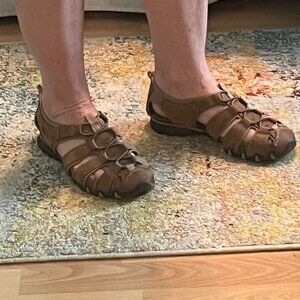 Skechers Brown Leather Trainers